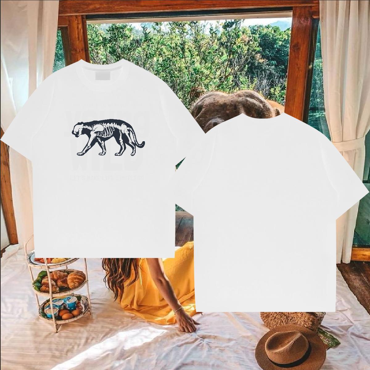 Wholesale T Shirt For Man 230g Pure Cotton Street Casual Tshirts Breathable Crew Neck Classic Men Tees Cartoon Print