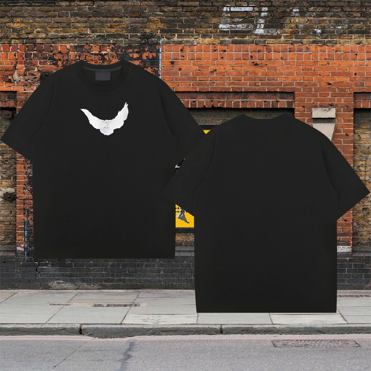 Comfortable Tshirt for Man Woman 100% Cotton 230g Casual Beach eagle Floral Print Short Sleeve Soft DIY T Shirt For Man Tee Shirt