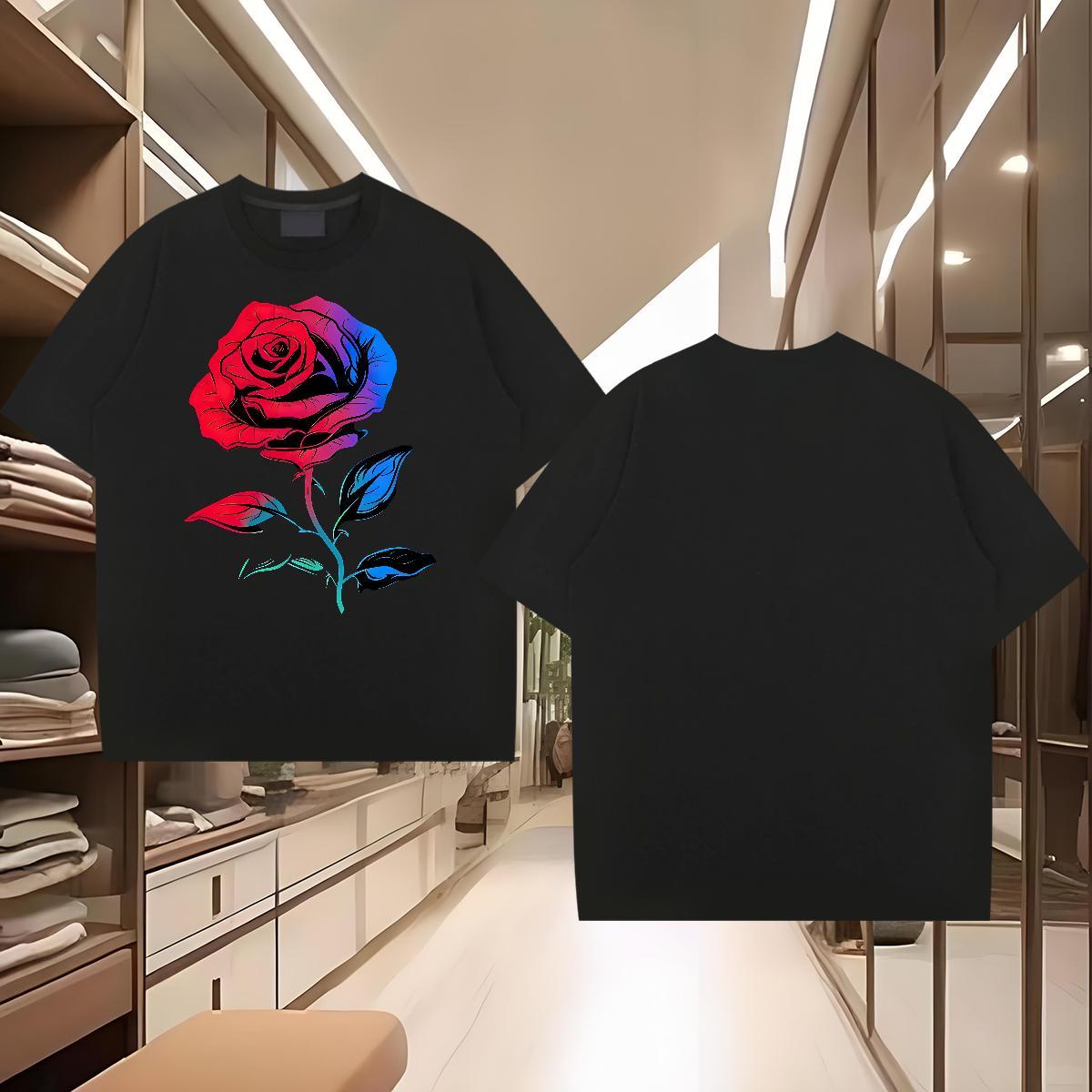 Factory Direct Man T Shirts 100% Cotton 230g flower Street wear Hip Hop Tee Shirt Pure Cotton Classic Men Tshirts Customized