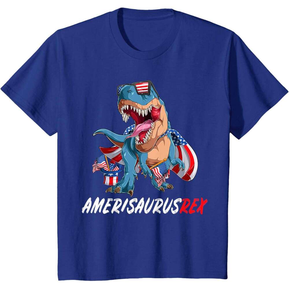T shirt Mens 4th July T Rex America Dinosaur Independence Day Patriot USA T-Shirt shirts tshirt graphic tee Casual tops summer clothes Short sleeve Fr