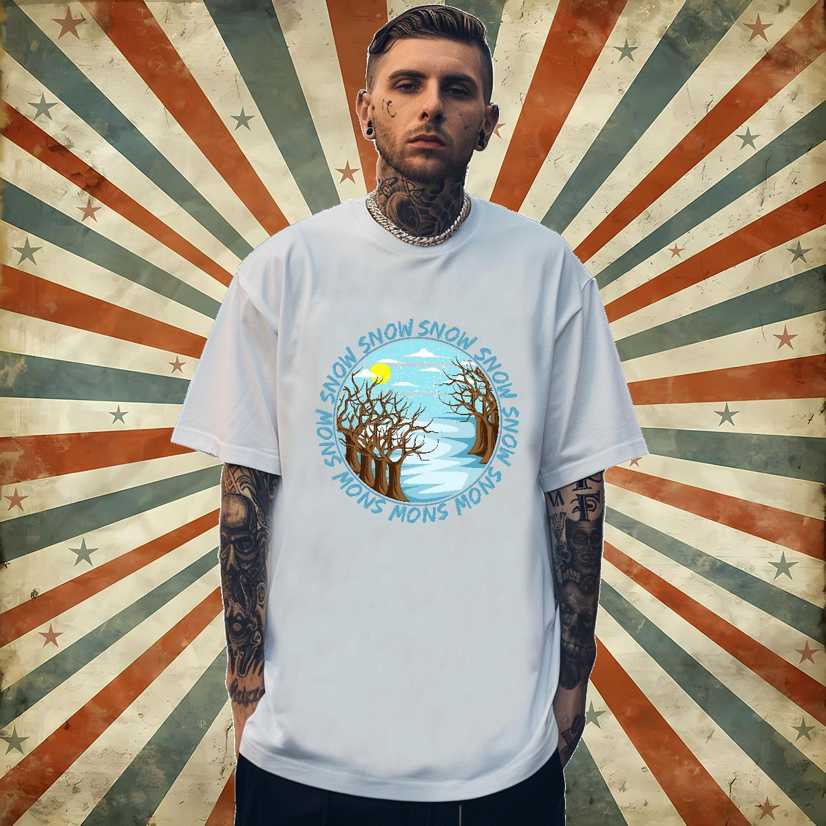 2024 DIY T-Shirts 230g 100% Cotton sea Beach Tshirts Short Sleeve Soft Wholesale Men Tees Custom Print Plus Size