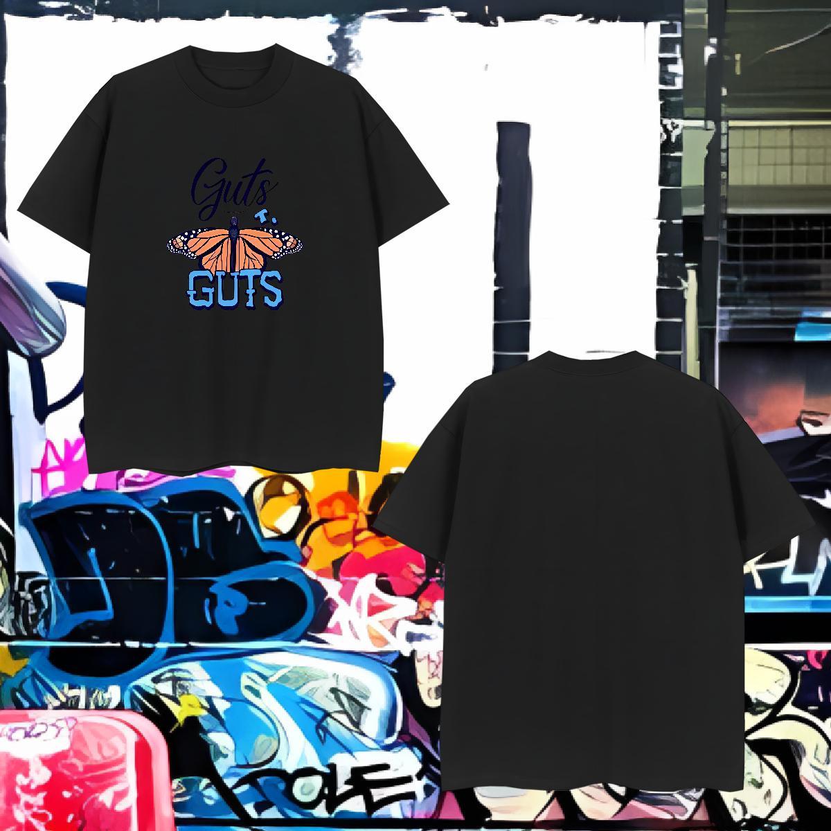 Designer Tshirts 230g 100% Cotton Butterfly T Shirt For Man Hip Hop Short Sleeve Soft Plus Size Custom Customized Tees