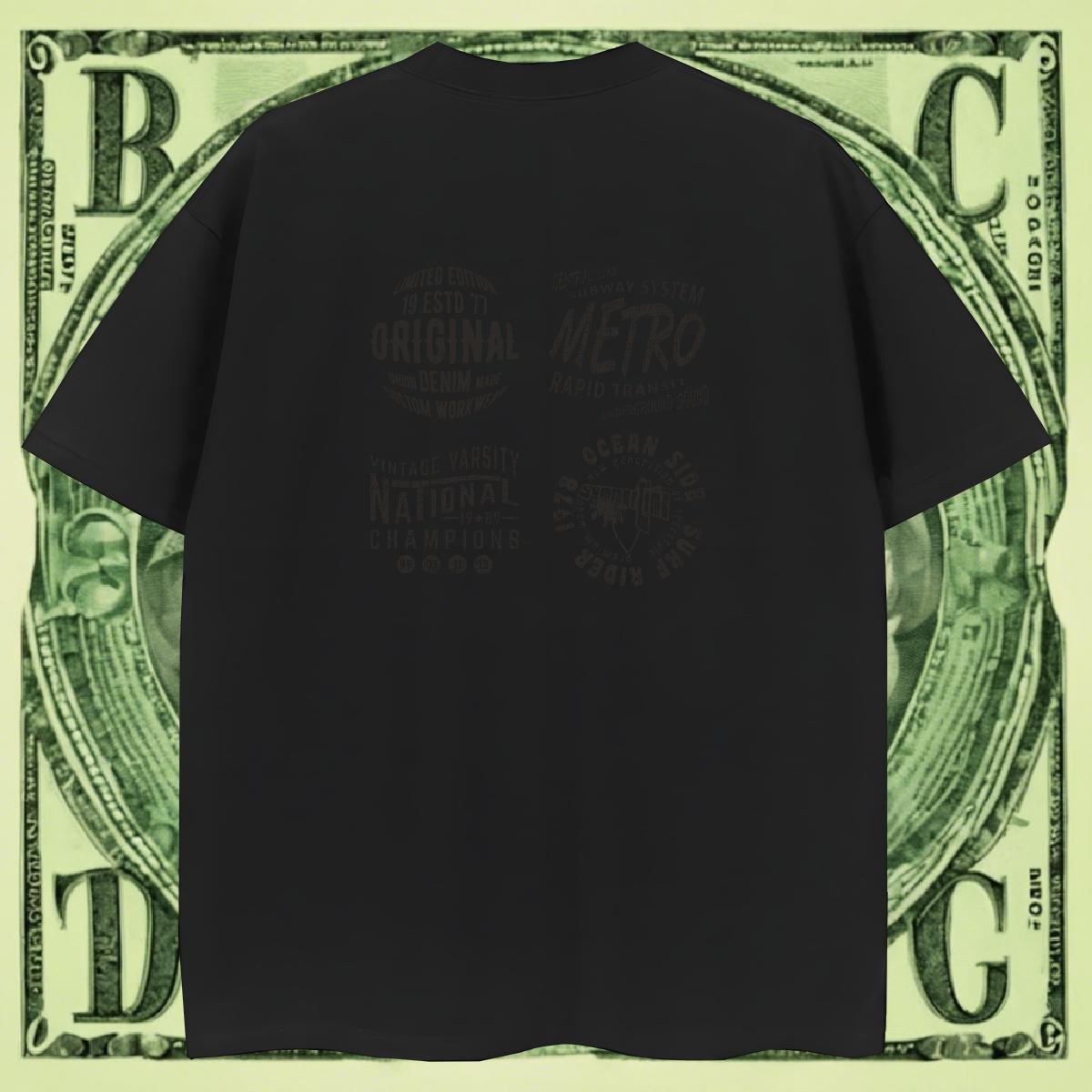 Free Shipping Tshirts 230g Cotton Anime Printing Street letter DIY Anime Round Neck Short Sleeve New Designer T shirt Tee Shirt