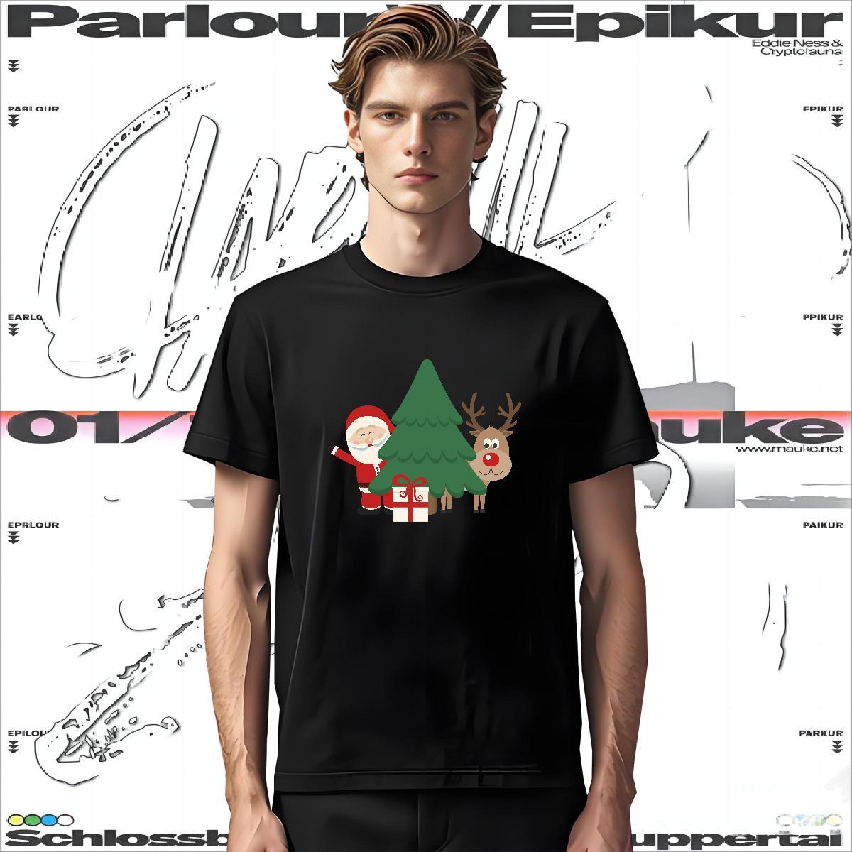 T shirt 100% Cotton 230g Christmas Sports Casual Breathable Short Sleeve White Plus Size Mens Tshirts DIY Customized Brand Tees Shirts