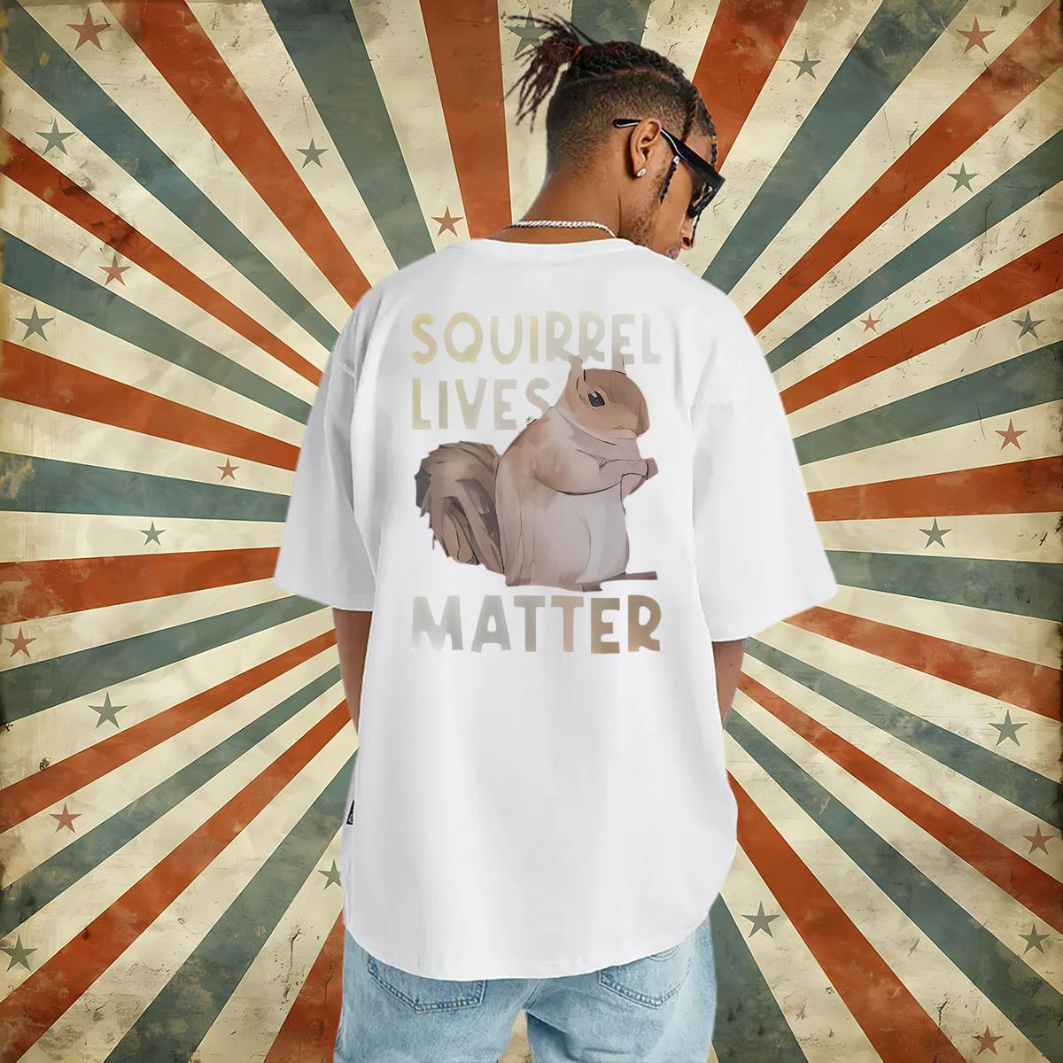 2024 New T-Shirts for Men 230g Pure Cotton squirrel Outdoor Polos O-Neck Short Sleeve Wholesale Mens Tshirts Custom Anime