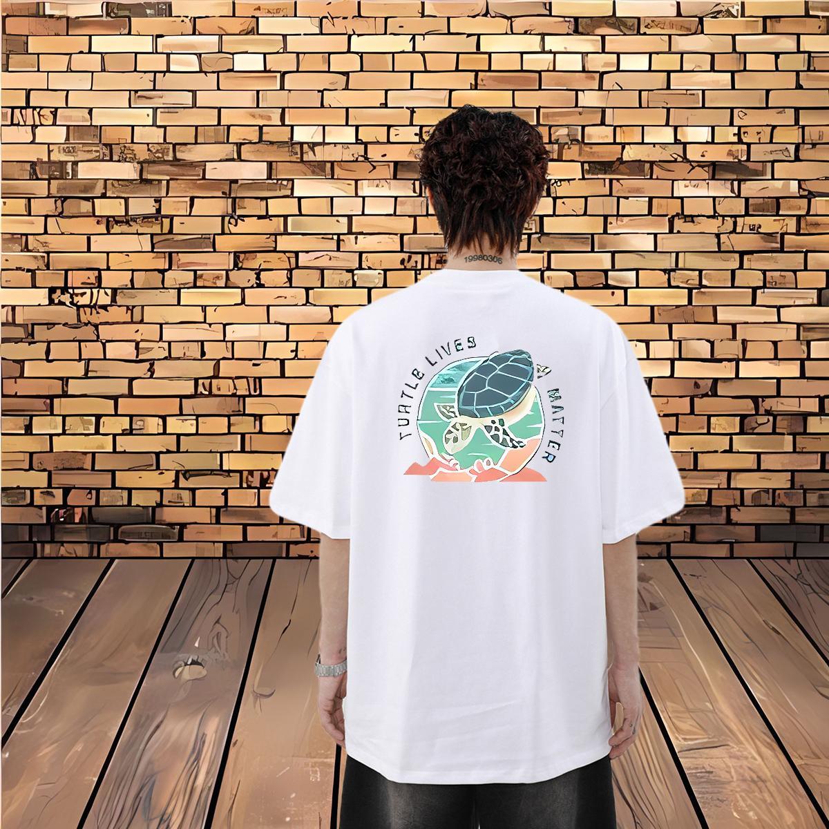 Wholesale Man T Shirts 230g Pure Cotton Street Casual Tee Shirt Breathable Crew Neck Unisex Men Tees White Plus Size