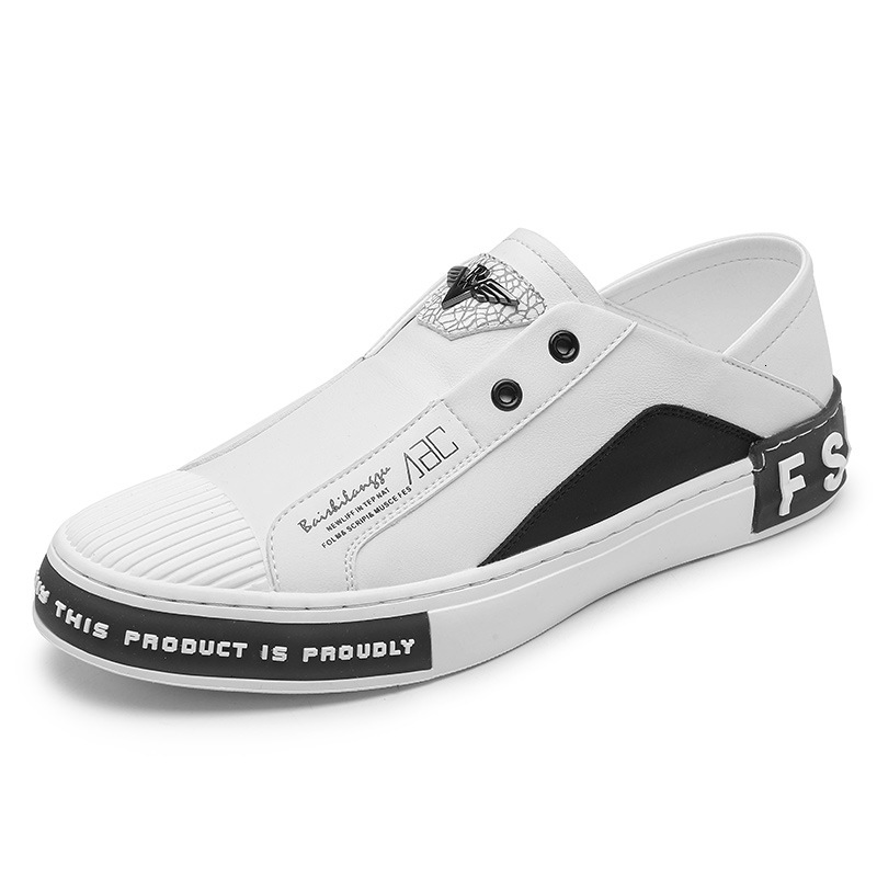 Fashion Men's 2024 Summer New Casual Board Trend Versatile Lazy Man Fit Driving Little White Shoes