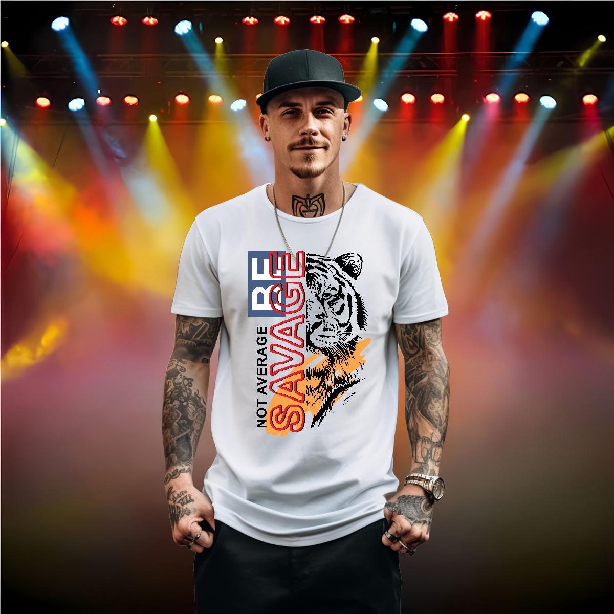 Casual New T Shirt For Man 230g 100% Cotton tiger Casual Beach Tops Shirt Short Sleeve Soft Classic Men Tees DIY Printed