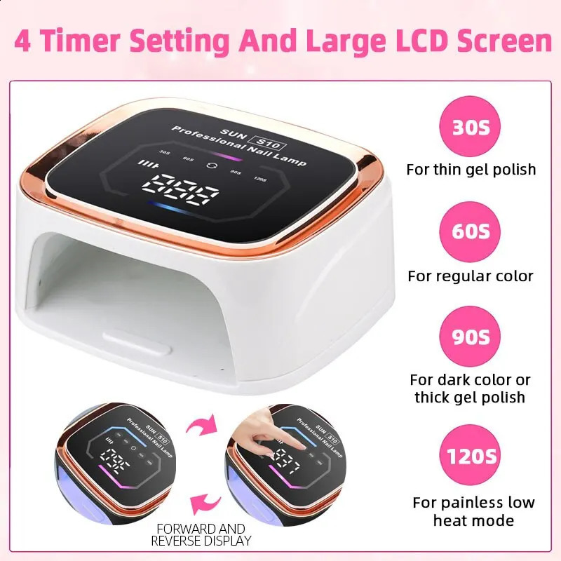 36LEDS Rechargeable UV LED Nail Lamp Professional Cordless Gel Polish Drying Lamp For Manicure With Built-in Battery Nail Art 240729