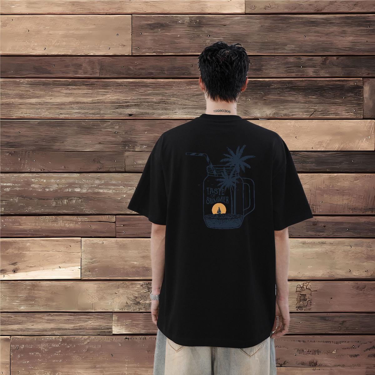 New T-Shirts 100% Cotton 230g sun Casual Daily Wear Tops Shirt Breathable Soft Cool Design Couples T Shirts Floral Print
