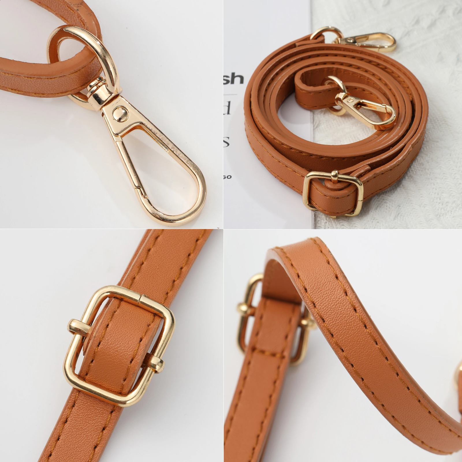 DHwanglijia 125CM long PU leather designer bag bag with accessories handbag 12CM wide shoulder strap for cross body replacement 240820