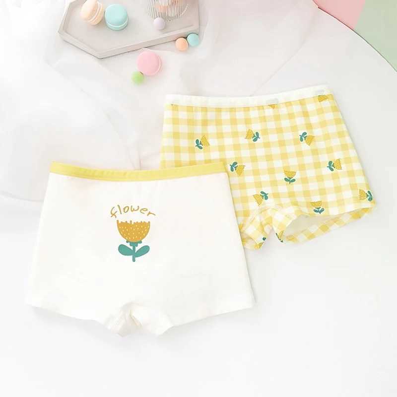 2 pieces/batch of childrens underwear cotton beautiful cartoon rabbit print childrens underwear girls children boxing breathableW240715