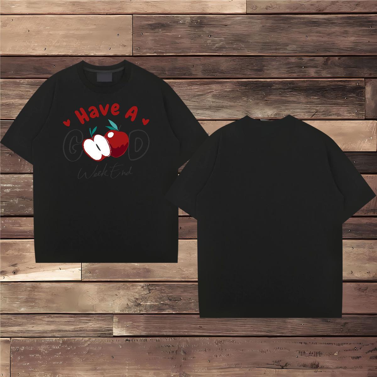 DIY T-Shirts 100% Cotton 230g flower Daily Wear Tees Breathable Short Sleeve High Quality Men Tees Floral Print