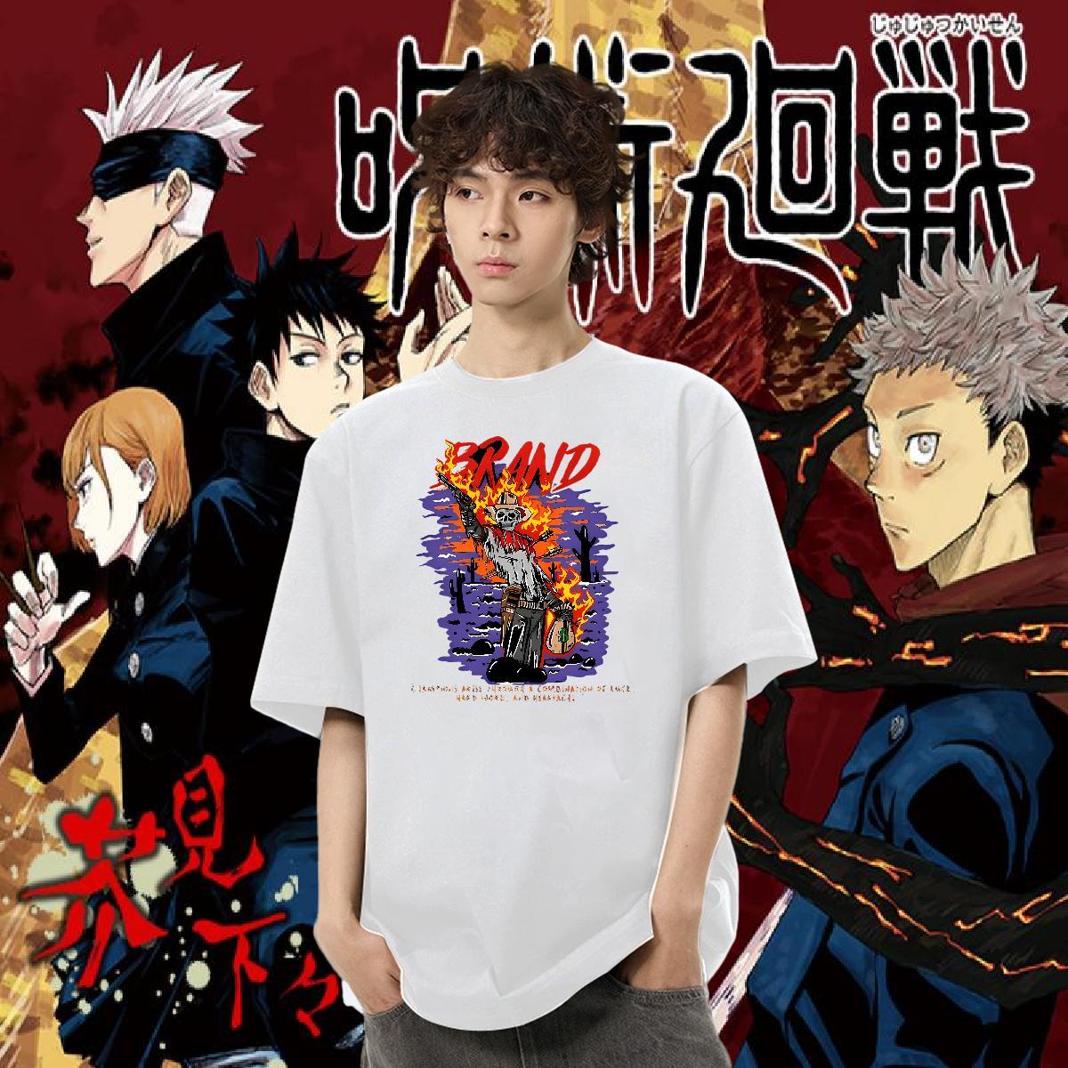 2024 Man T Shirts 230g Pure Cotton halloween Spring Summer Tees Breathable Crew Neck Loose Fit Men Tees DIY Logo Oversized