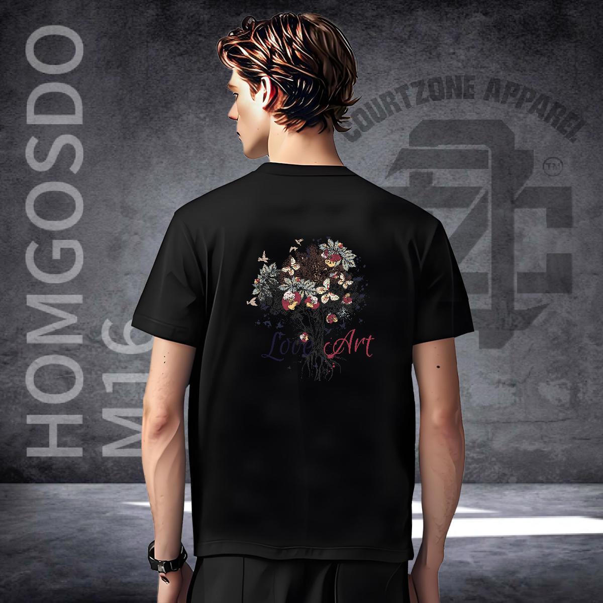 Fashion Design T shirt 230g 100% Cotton tree Daily Wear Tee Shirt Crew Neck Comfortable Tshirts Customized