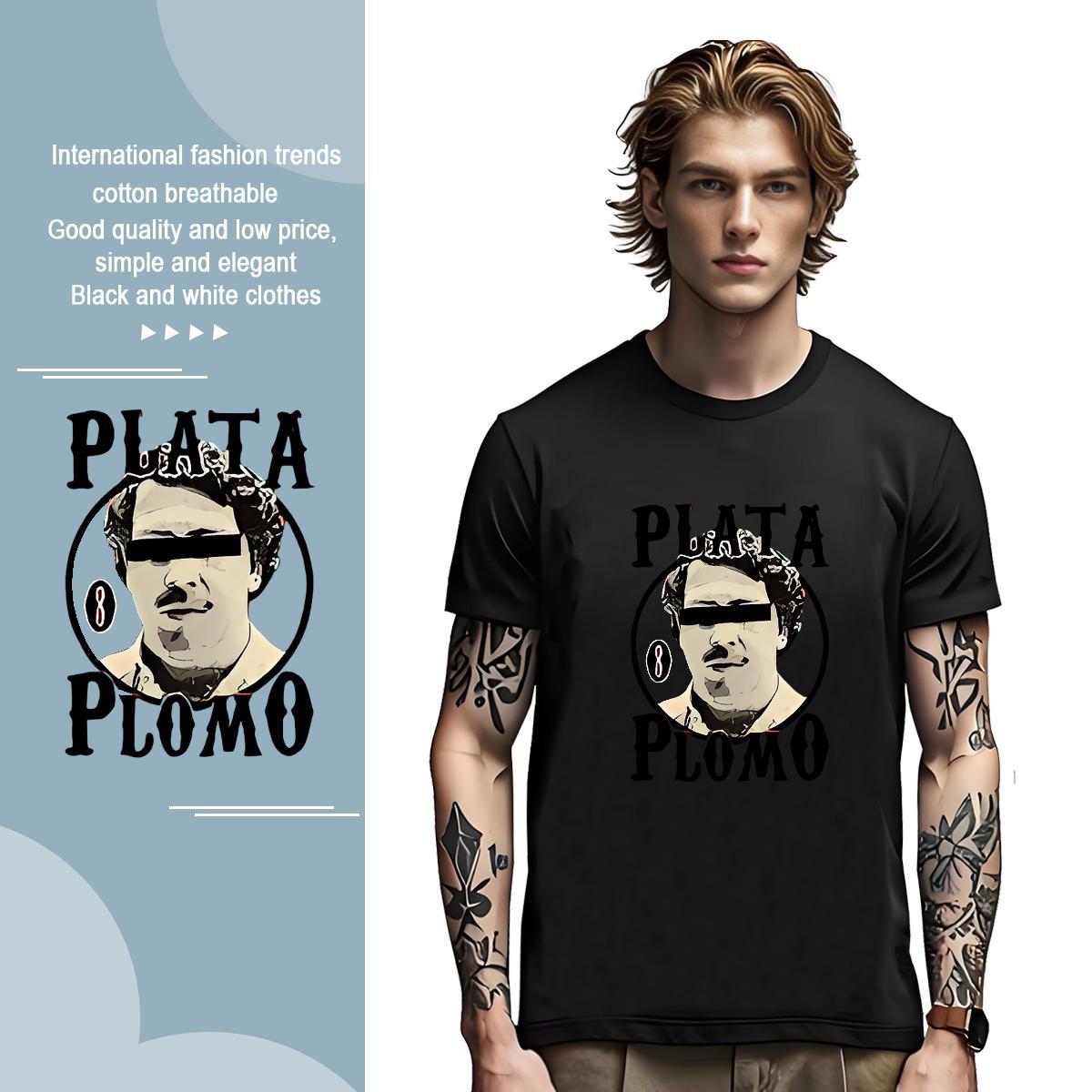 T shirt 100% Cotton 230g portrait Casual O-Neck Short Sleeve Oversized 3XL 4XL Men Tops Tees Fashion Designer High Quality Clothes