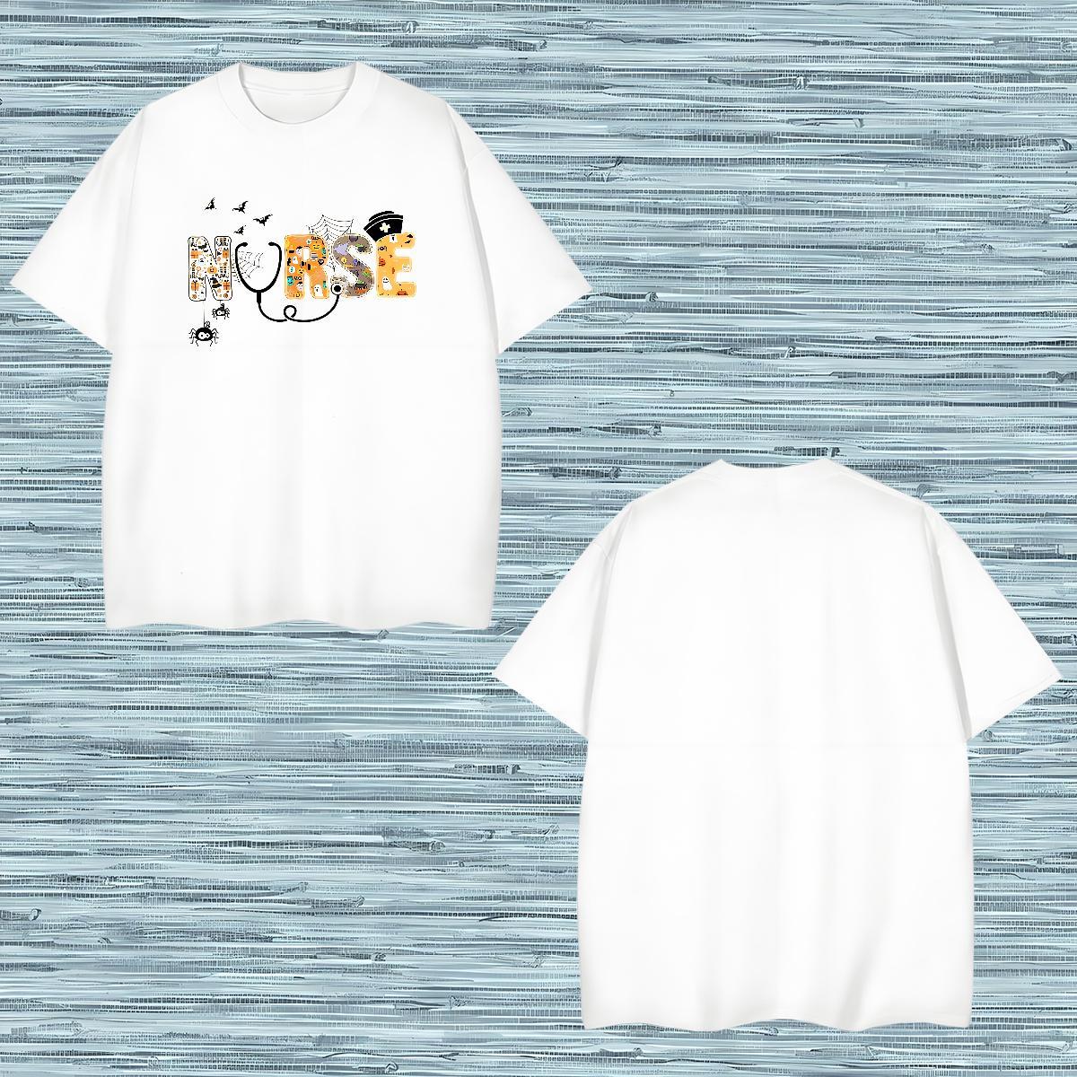 New T Shirt For Man 230g Pure Cotton halloween Home Outdoor Tops Shirt O Neck Short Sleeves Brand Couples T Shirts Graphic