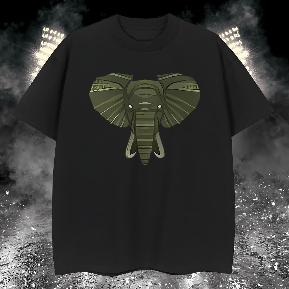 Loose Fit Couples T Shirts 230g Cotton Elephant Men T Shirts Casual Beach Short Sleeve Soft Custom Anime DIY Customized Clothes