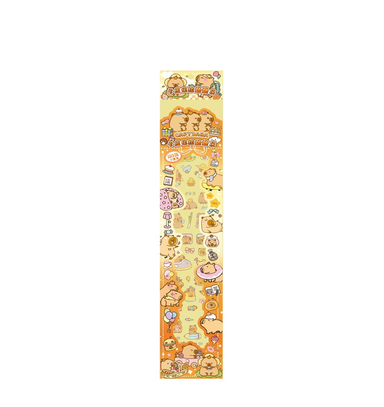 Long strip account stickers come in a variety of styles with built-in die-cutting and no cutting for girls' creativity DIY account stickers