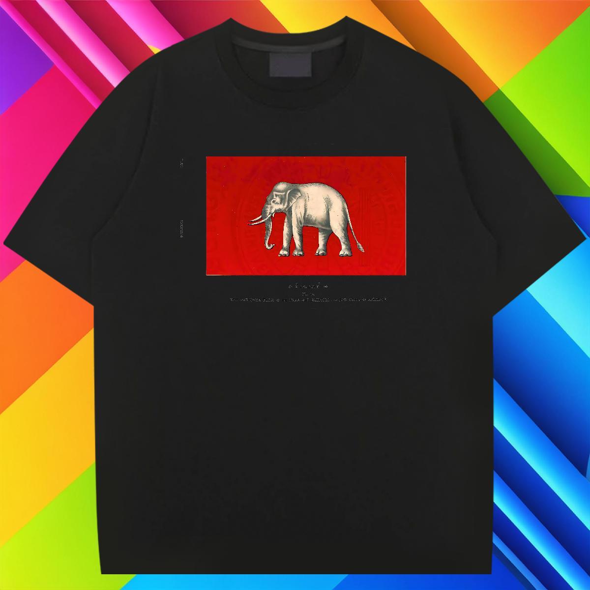 Comfortable Men Clothes T-Shirt 100% Cotton 230g elephant Man T Shirts Hip Hop Breathable Short Sleeve Graphic Custom Polos