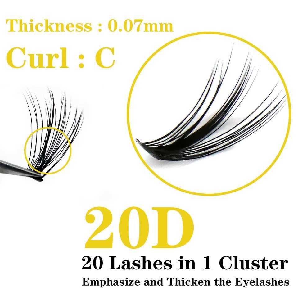 1 box of large capacity 60 bundles of 20D eyelashes with an extension of 0.07mm C curly mint eyelashes personal natural style eyelashes free shipping 