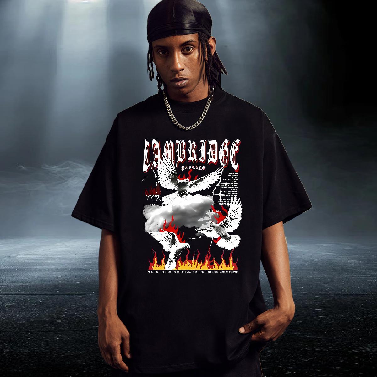 Designer Fashion T-Shirts 230g Cotton eagle Street Wear Clothings Breathable Classic Couples T Shirts Graphic