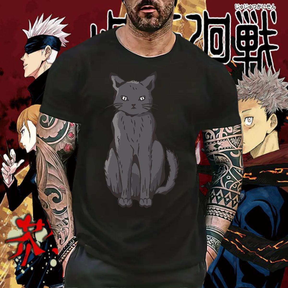 Factory Direct T-Shirts for Men 230g Cotton cat Street Casual Clothes Breathable Soft Brand Mens Tshirts Oversized