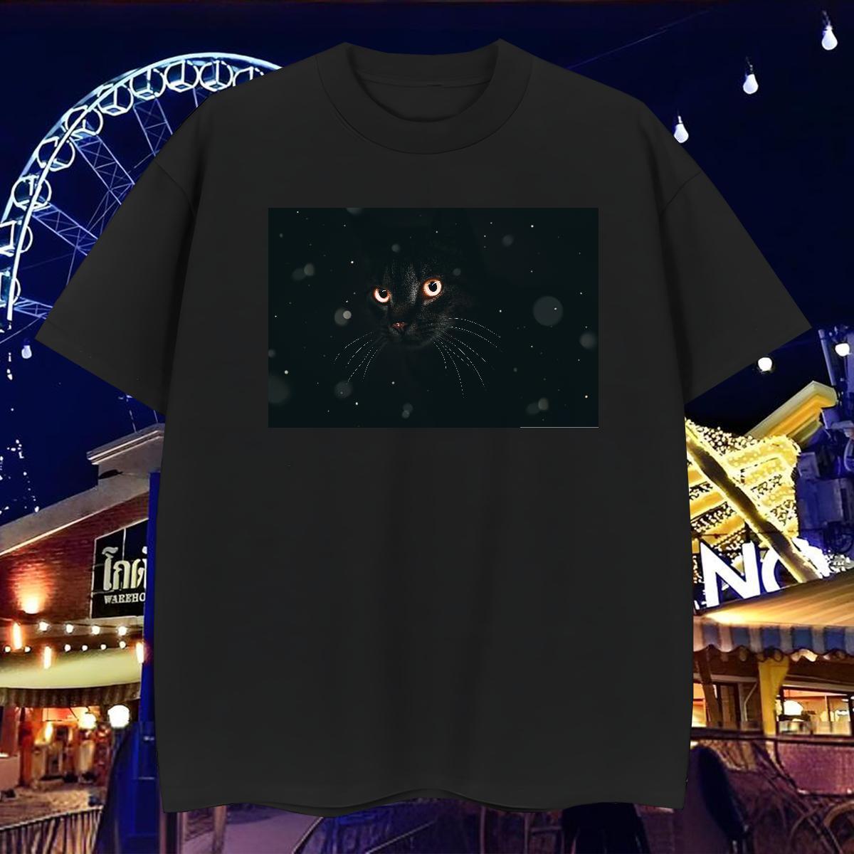 T-Shirts for Men 230g Cotton cat Sport Breathable Short Sleeve DIY Printed Mens Tshirts Fashion Casual Cool Wear