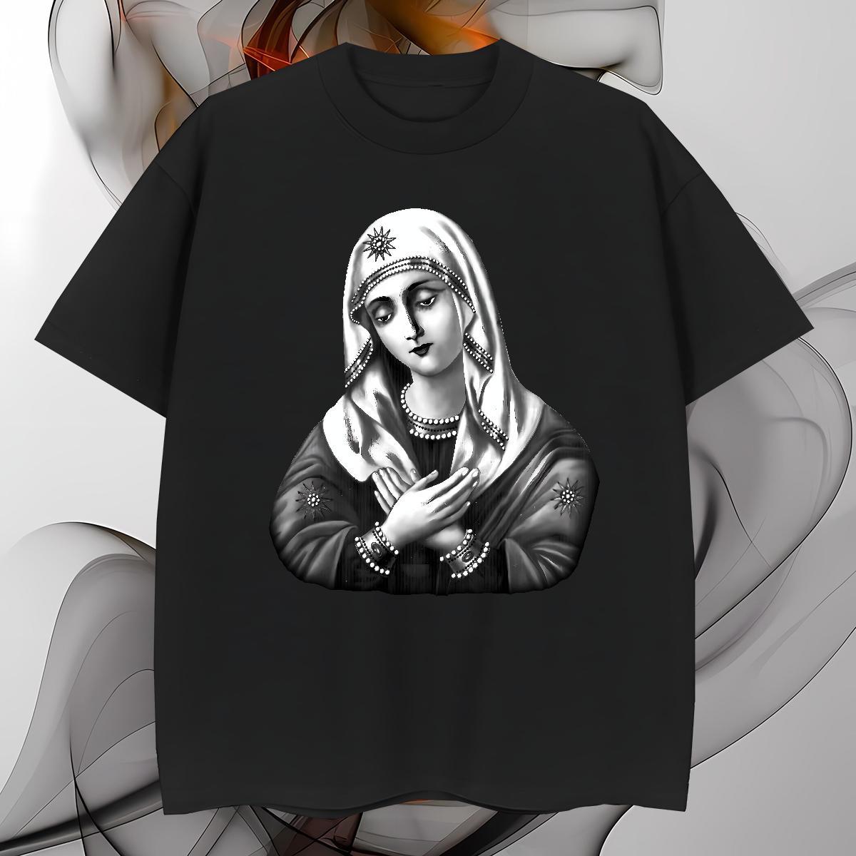 T Shirts Men 230g Cotton nun Street Wear Crew Neck Breathable Graphic Men Tshirts 2024 Comfortable Clothes