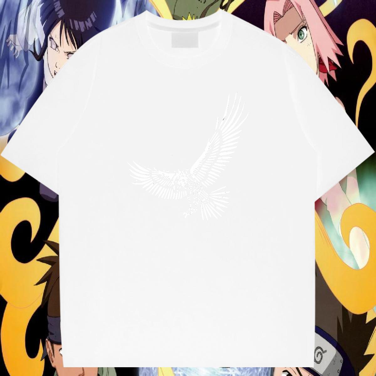 Wholesale T Shirts Men 230g Cotton eagle High Street Hip Hop Polos O-Neck Short Sleeve High Quality Men Clothes T-Shirt Custom Printed