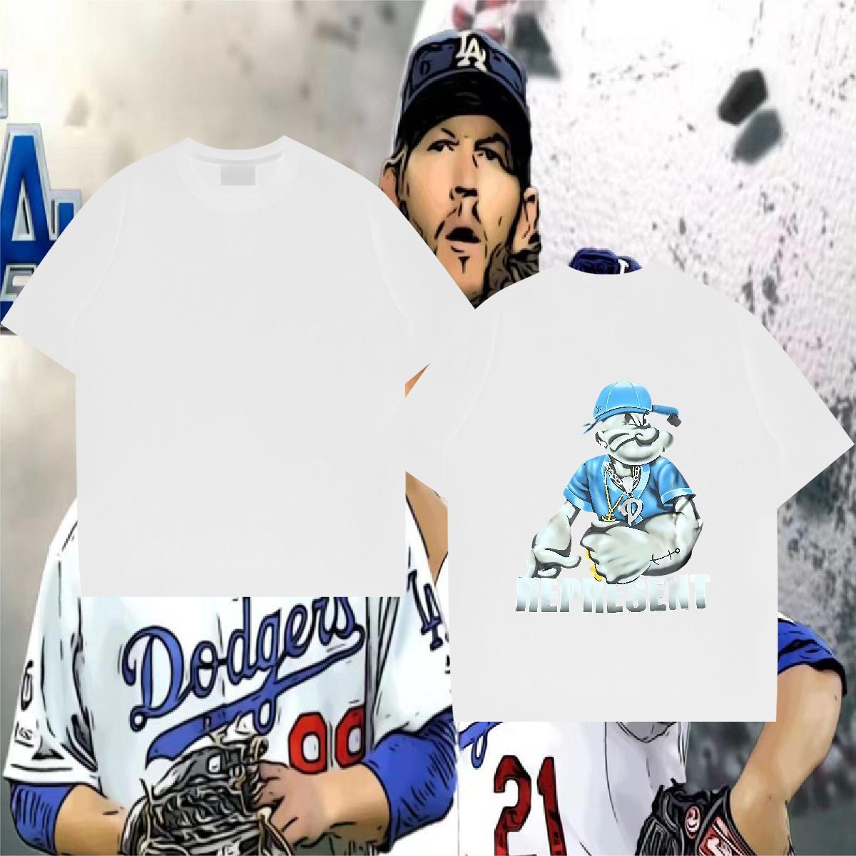 2024 New T-Shirts for Men 230g Cotton rabbit Home Outdoor Tshirts Pure Cotton Comfortable Men Tops Tees Custom Printing