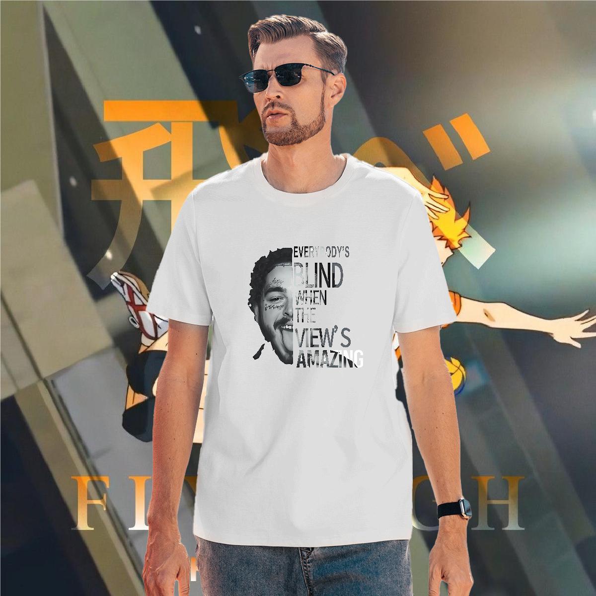 Mens T Shirts 230g Cotton portrait Hip Hop Street Breathable Short Sleeve Skull Men Tees Fashion Casual Popular Tee Shirt