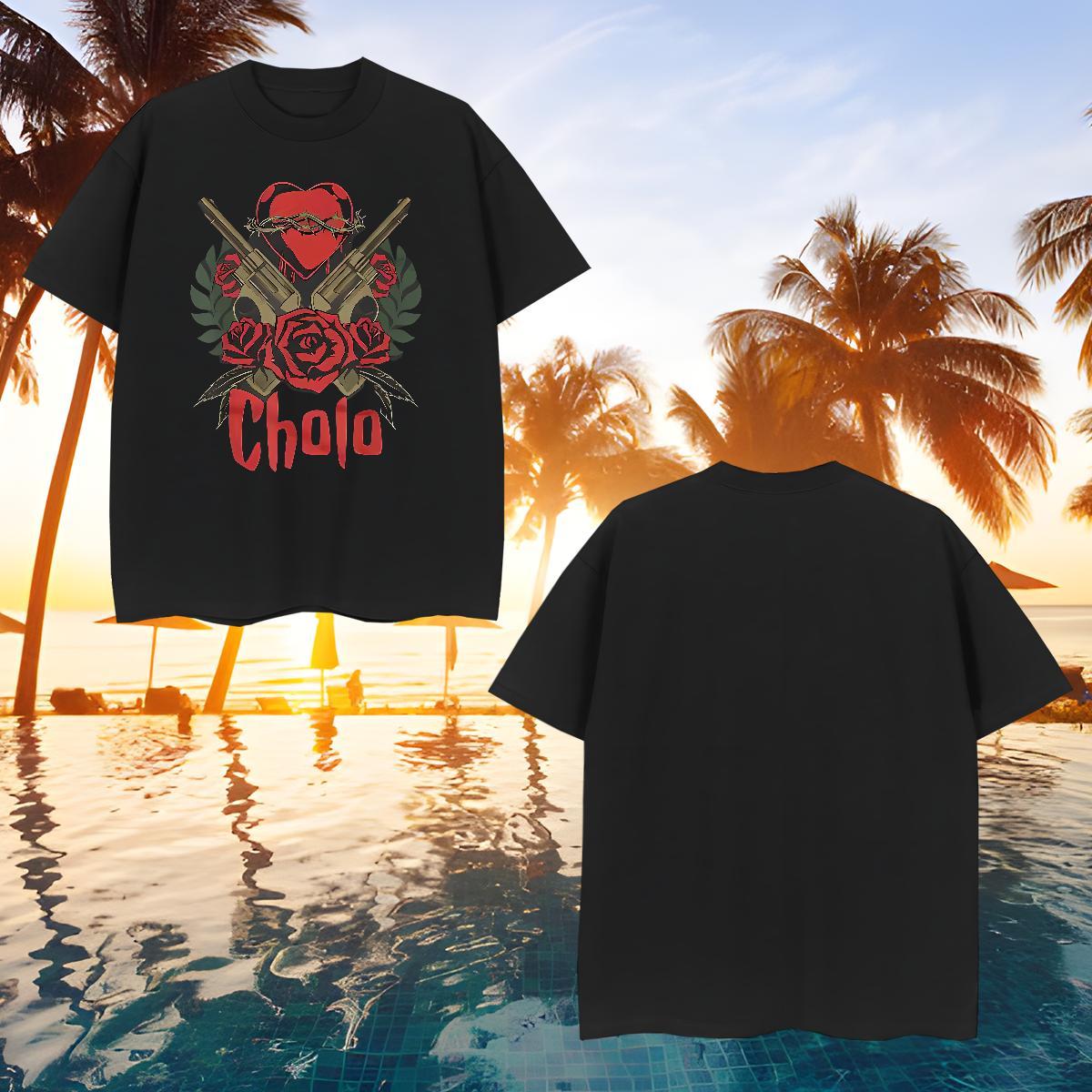 Unisex Couples T Shirts 230g Pure Cotton pistol T Shirt For Man Anime Printing Street O-Neck Short Sleeve Plus Size Cartoon Fashion Designer Tees