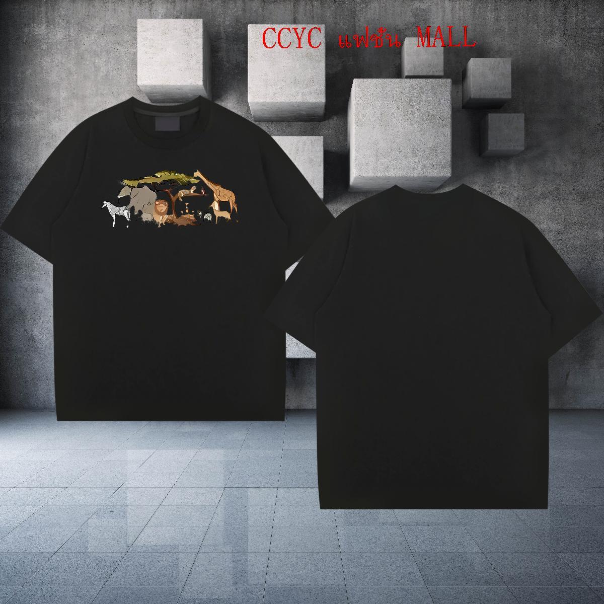 New Designer Man T Shirts 230g 100% Cotton horse Anime Printing Street Tee Shirt Pure Cotton Comfortable Men Tees Custom Print Plus Size