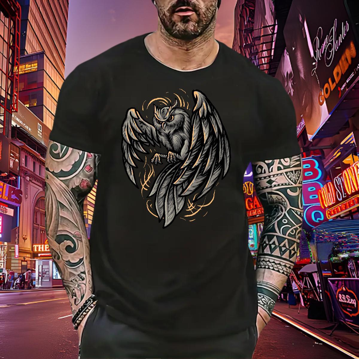 Cool Design Mens Tshirts 230g Cotton eagle Men T Shirts Summer Casual Breathable Short Sleeve DIY Logo Oversized Casual New Top Tees