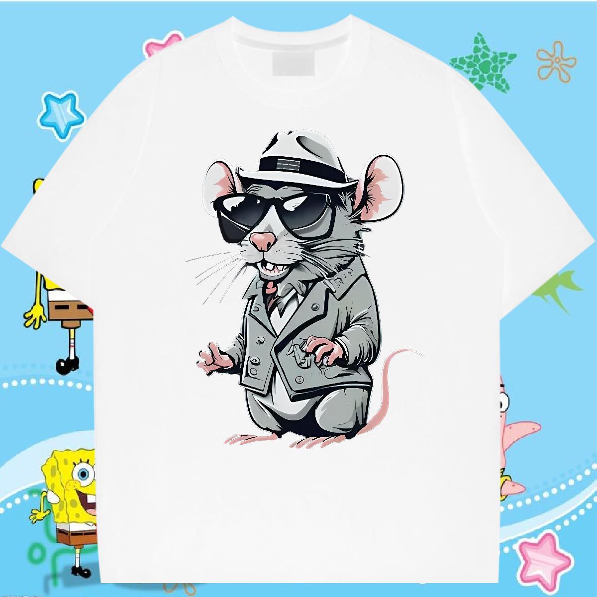 New Arrival Mens T Shirts 230g 100% Cotton mouse Casual Beach Tops Tees Crew Neck Designer Mens Tshirts DIY Printed
