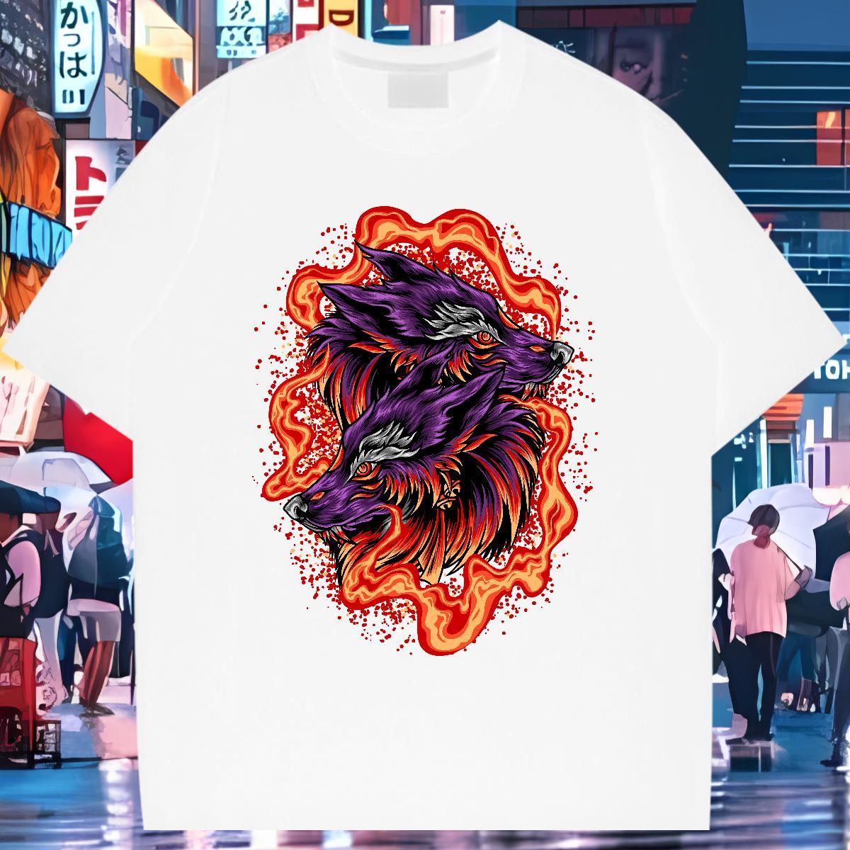 DIY T-Shirts 230g Cotton Home Outdoor Wear Crew Neck Brand Men Clothes T-Shirt Custom Cartoon