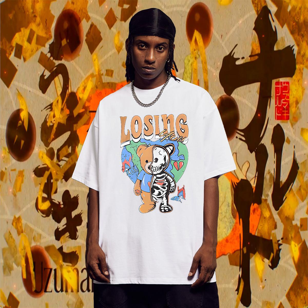 Wholesale Men Tees 100% Cotton 230g Beach bear DIY Breathable Short Sleeve 2024 DIY T Shirt For Man Tops Tees