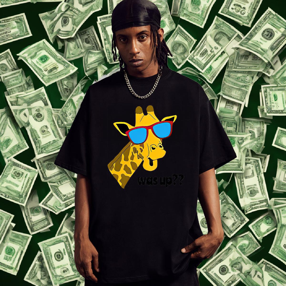 Loose Men Tees 230g Cotton Sport Deer Anime Short Sleeve Soft Fashion Design T-Shirts Clothes