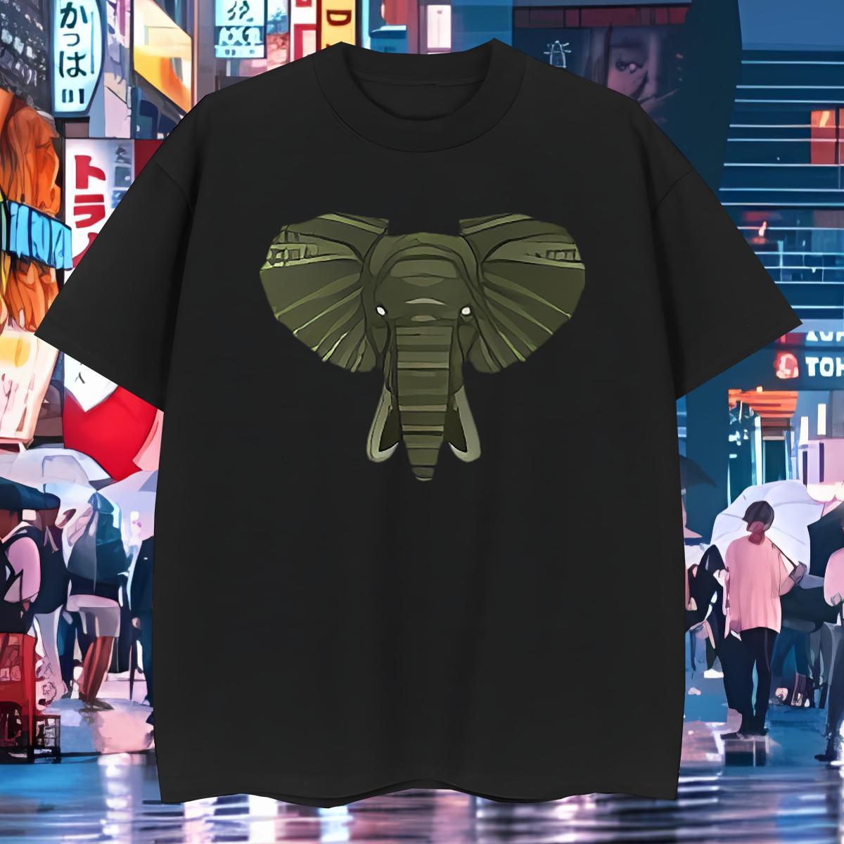 T-Shirts 100% Cotton 230g Elephant Daily Wear O-Neck Short Sleeve Custom Print Oversized Couples T Shirts Factory Direct Classic Tops