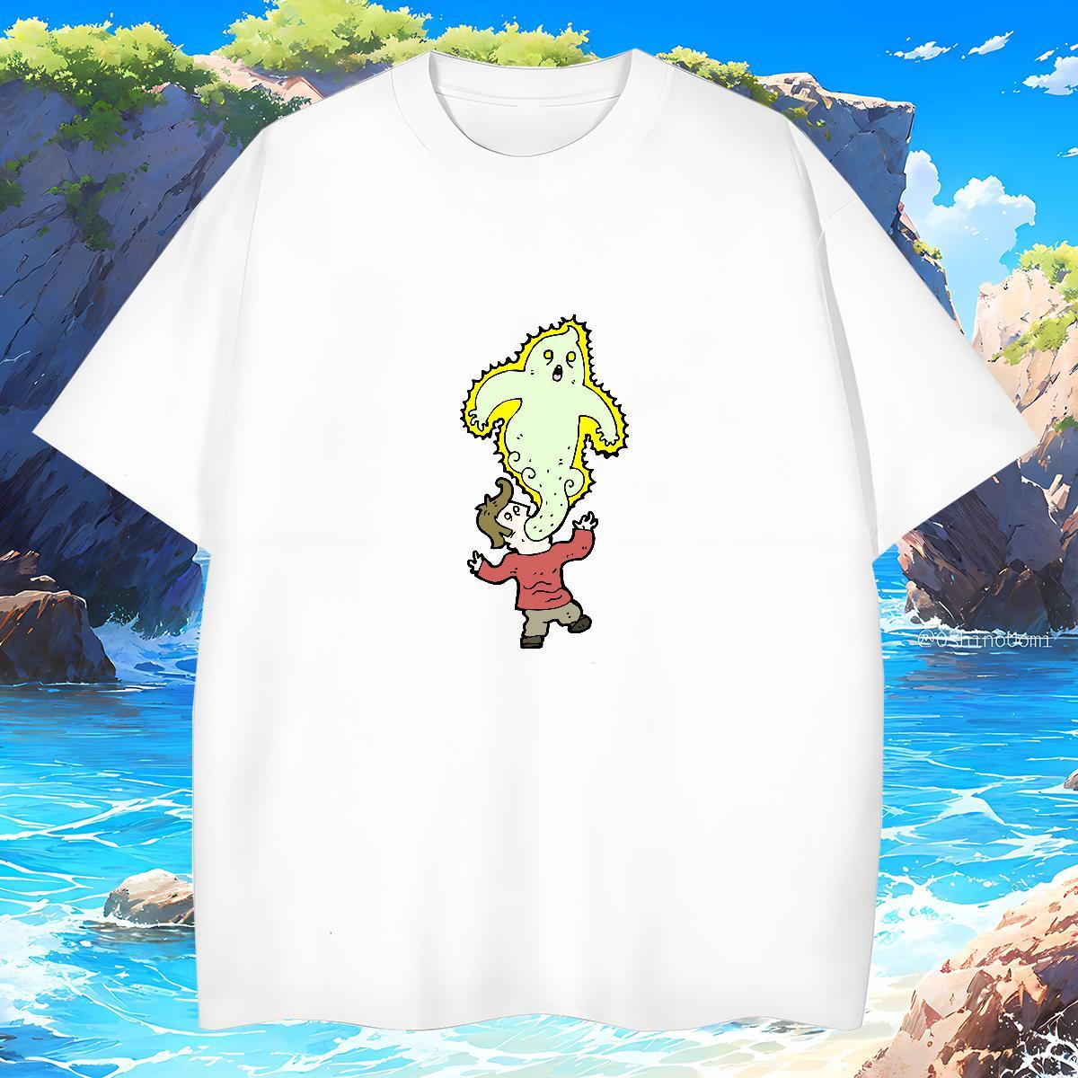 Men T Shirts 100% Cotton 230g painting Casual Daily Wear Round Neck Short Sleeve Anime Tshirts 2024 Designer Wholesale Top Tees