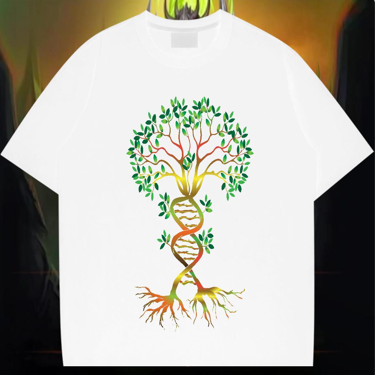 New Designer Men T Shirts 100% Cotton 230g tree Casual Beach Top Tees Breathable Soft Popular Men Tees Custom Print Oversized