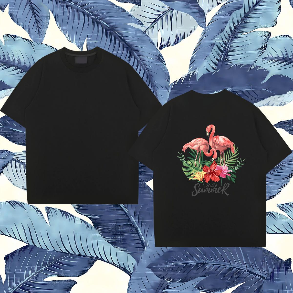 Designer Fashion T Shirt For Man 230g 100% Cotton bird Street Casual Polos Pure Cotton Unisex Tshirts Plus Size Custom