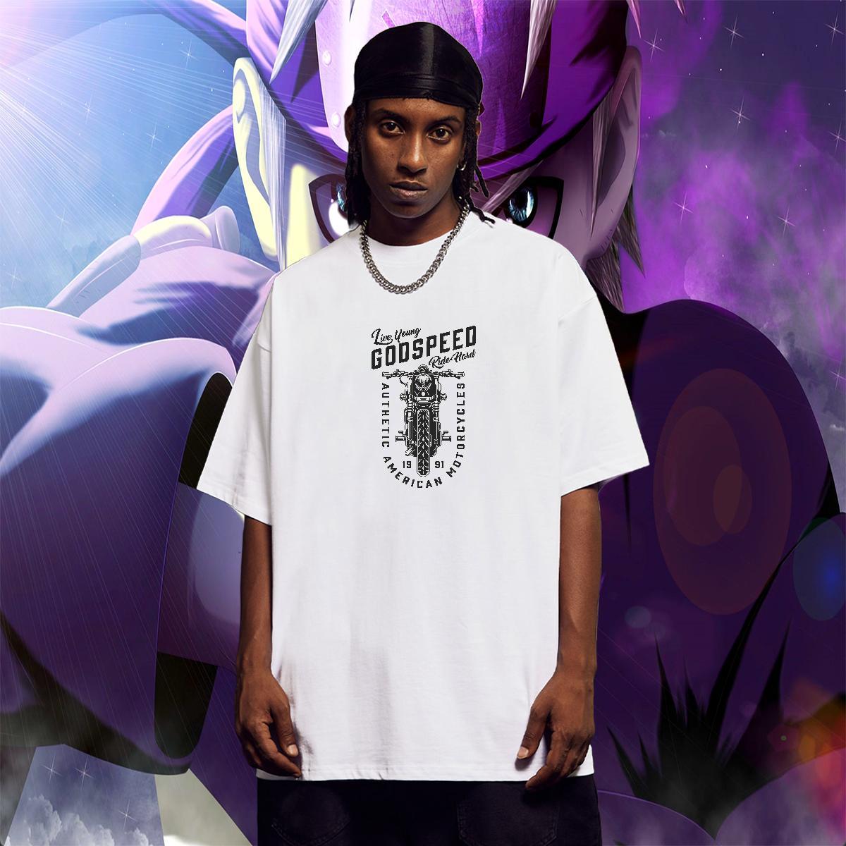 Classic Men Tops Tees 100% Cotton 230g Hip Hop Motorcycle DIY Logo Oversized Breathable Short Sleeve Custom T-Shirts Tshirts