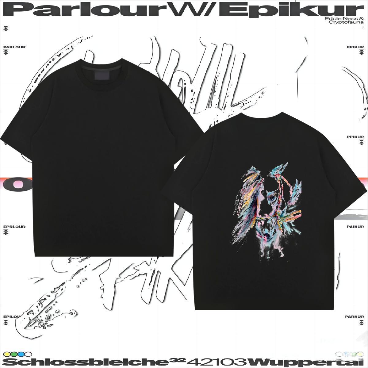 2024 DIY T Shirts Men 230g Pure Cotton horse Hip Hop Street Tshirts Crew Neck Breathable Classic Men Clothes T-Shirt Custom Anime