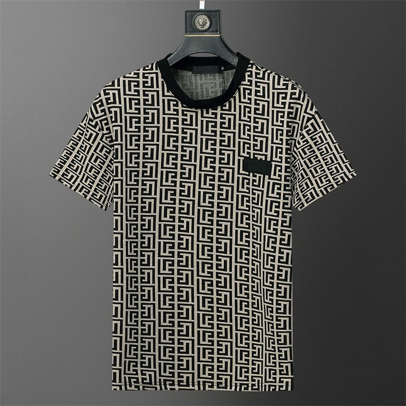 Fashion men's polo shirts men's and women's T-shirts brand-name shirts fashion plaid letters printed cotton business shirts sports T-shirts printed casual breathable. #11