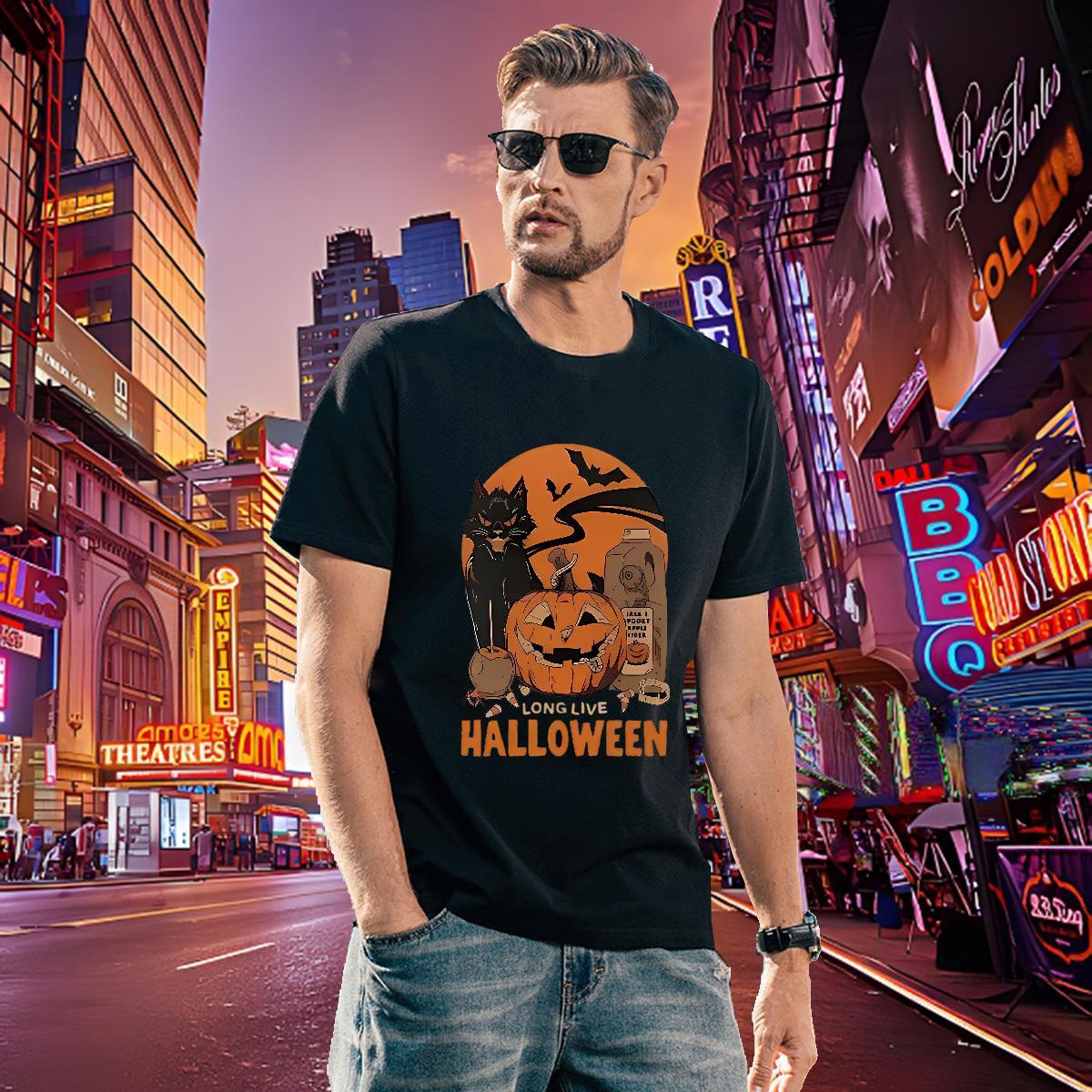 Popular Men Tops Tees 230g 100% Cotton pumpkin T shirt Casual Beach Round Neck Short Sleeve DIY Printed Wholesale Tops Shirt