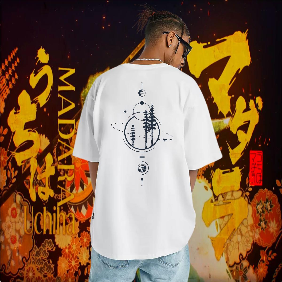 Casual New Mens T Shirts 100% Cotton 230g tree Hip Hop Street Polos Pure Cotton Unisex Tshirt for Man Woman Custom Printing