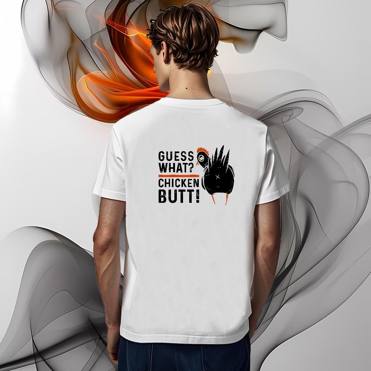Brand T shirt 230g 100% Cotton chicken Casual Beach Tees Round Neck Short Sleeve Loose Fit Tshirts Anime Print