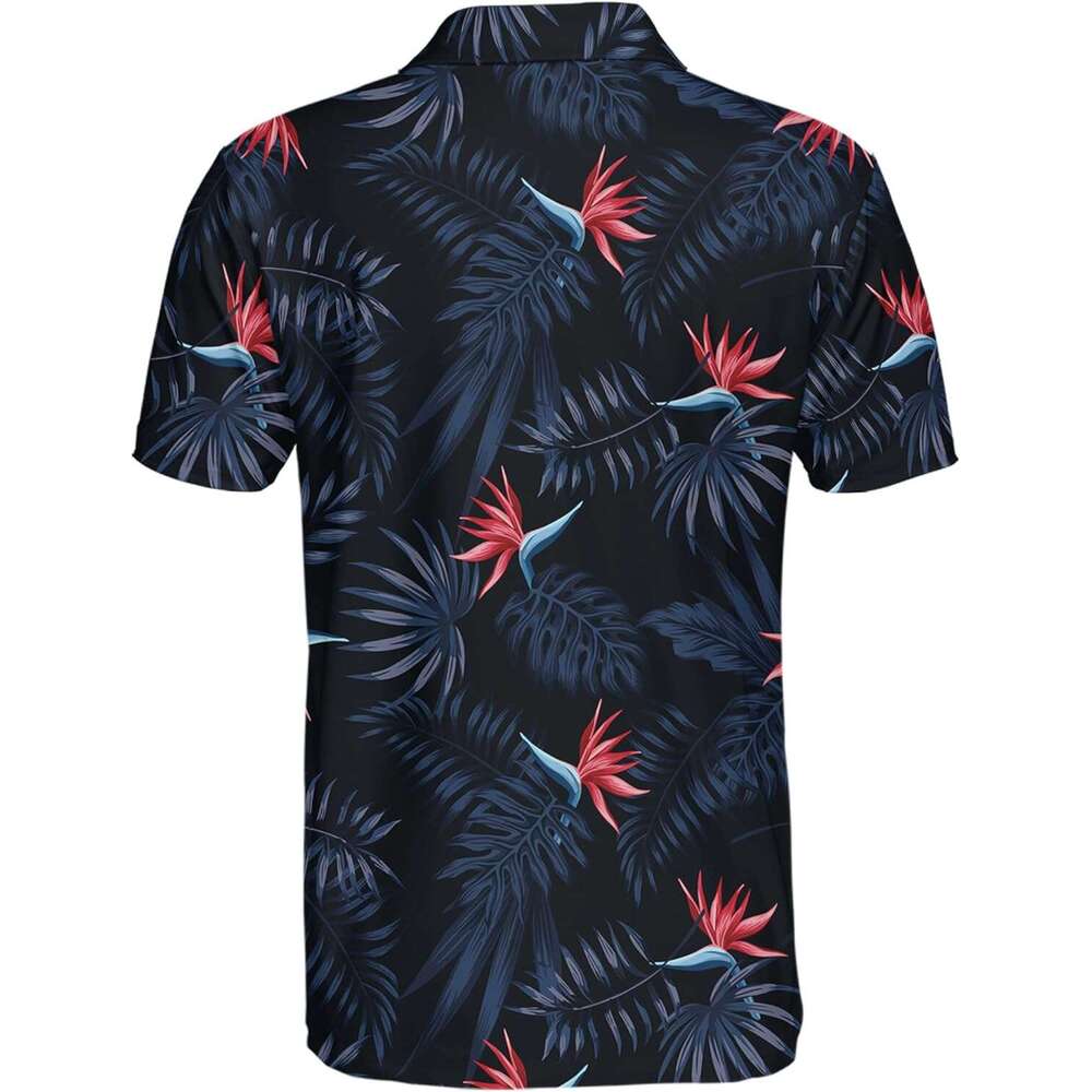 Fashion Mens Polo shirt Golf Shirts for Men Funny Crazy Print Hawaiian Mens Polo Shirt Casual tops summer clothes Short sleeve Free shipping